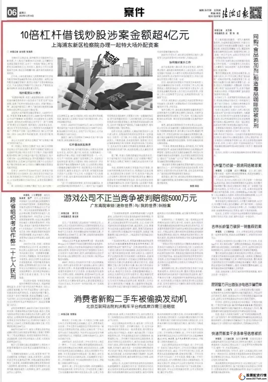 配资炒股投资_场外配资法律风险_非法经营证券业务案例