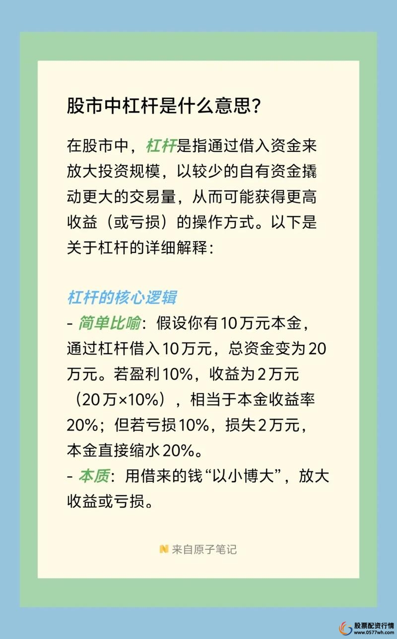 股票杠杆什么意思_股票加杠杆方式_融资融券风险